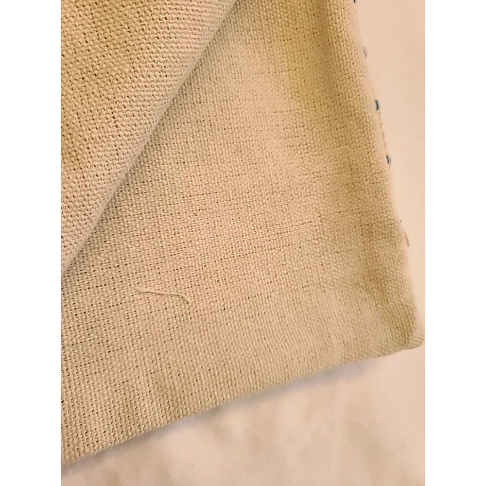 Designer Linen Blend Blue Taupe Beige Pillow Cover 18 X 18